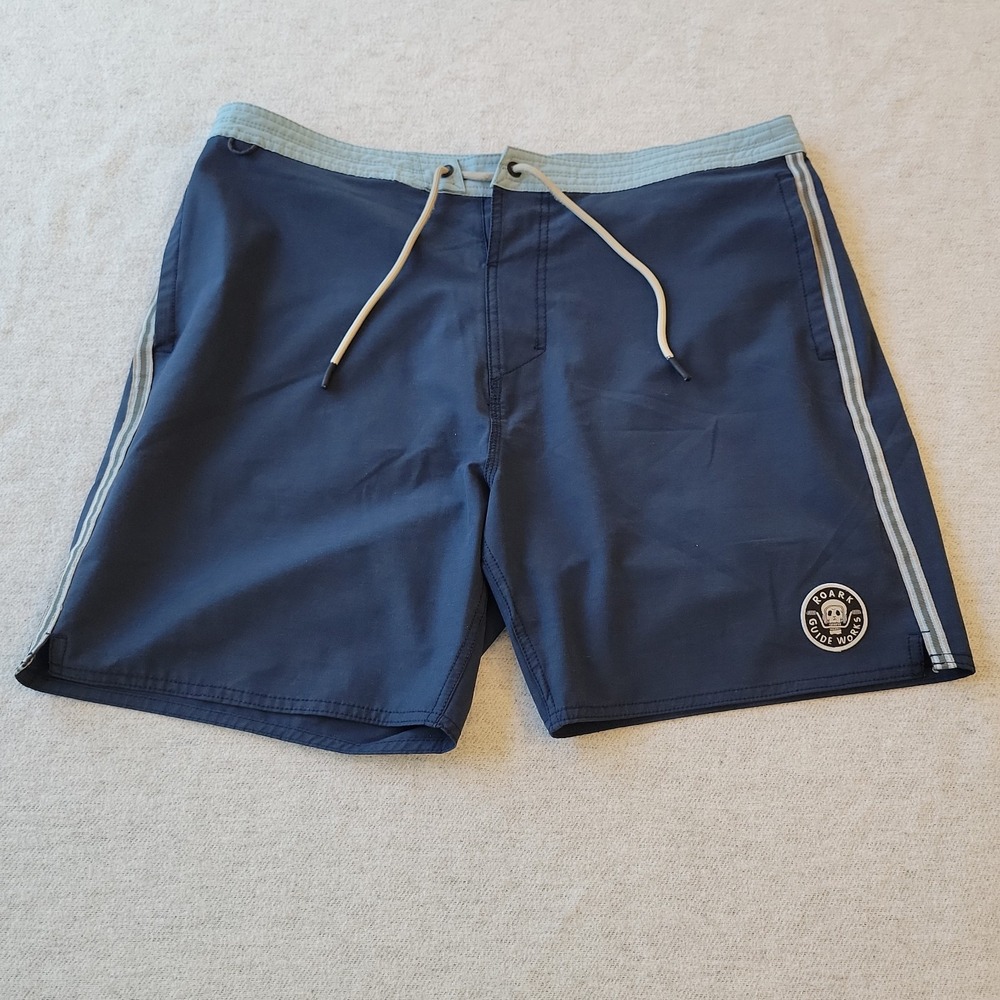 Roark Board Shorts Men's 34 The Chiller Blue Swim Trunks Surf Beach 6" Inseam